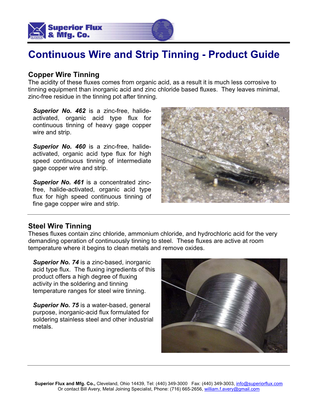 Continuous Wire and Strip Tinning - Product Guide