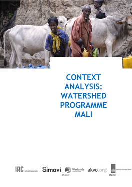 Context Analysis: Watershed Programme Mali