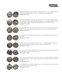 1 Central Gaul. Bituriges Cubi Circa 200-0 BC. Quinarius AR 15 Mm, 1,91 G Stylized Head Left / Horse Prancing Left, Sword Above