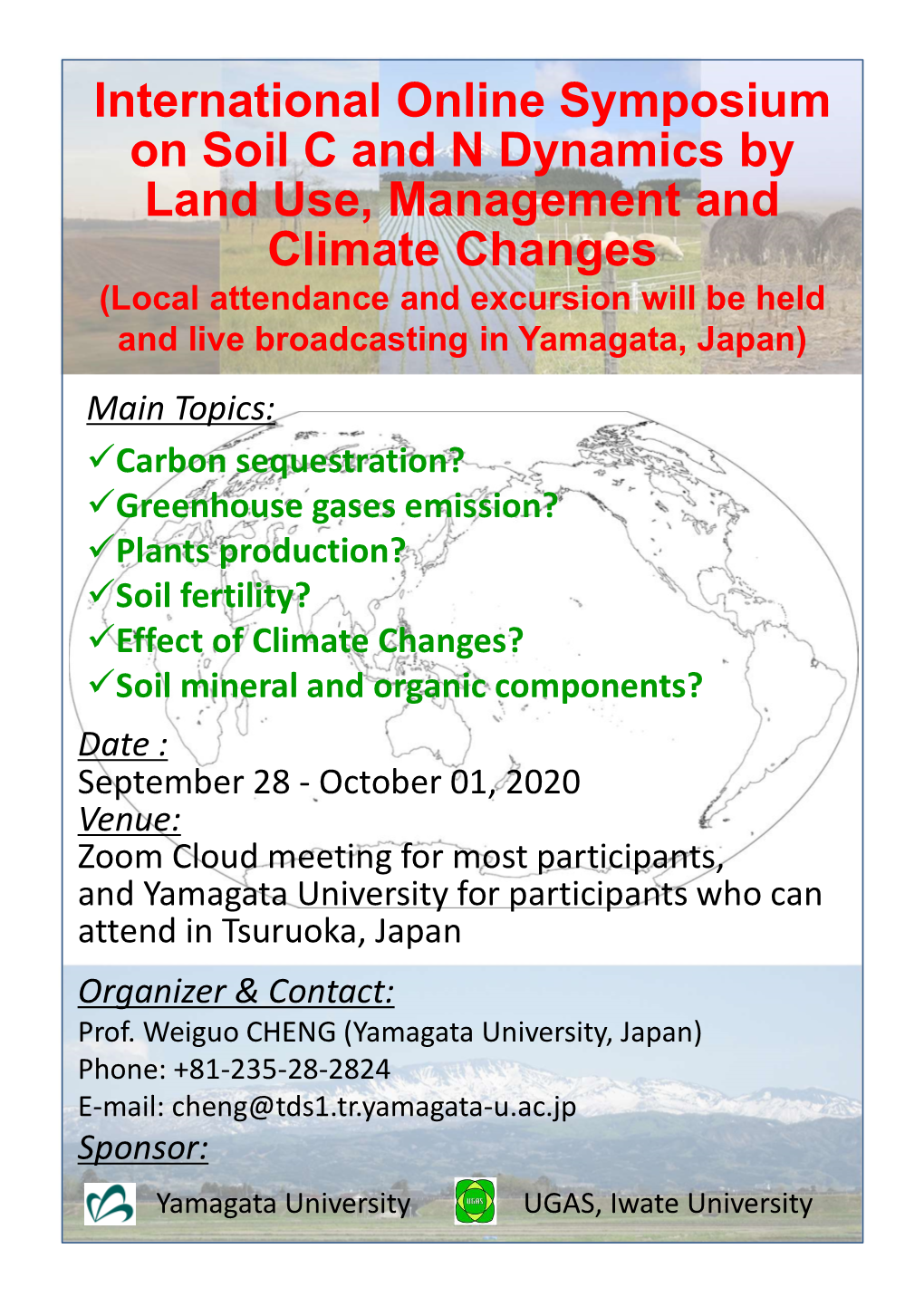 International Online Symposium on Soil C and N Dynamics by Land Use, Management and Climate Changes