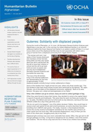Monthly Humanitarian Bulletin