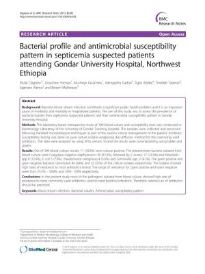 Bacterial Profile and Antimicrobial Susceptibility Pattern in Septicemia