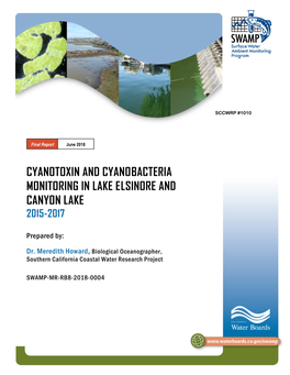 Cyanotoxin and Cyanobacteria Monitoring in Lake Elsinore and Canyon Lake 2015-2017