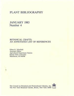 Botanical Crafts: an Annotated List of References