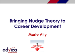 Bringing Nudge Theory to Career Guidance and Development Work