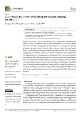 A Hardware Platform for Ensuring OS Kernel Integrity on RISC-V †