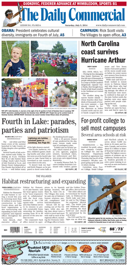 Fourth in Lake: Parades, For-Profit College to Parties and Patriotism Sell Most Campuses MILLARD K