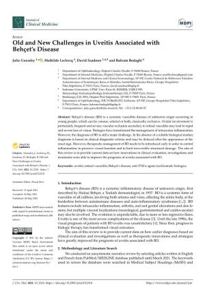Old and New Challenges in Uveitis Associated with Behçet's Disease
