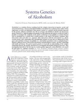 Systems Genetics of Alcoholism