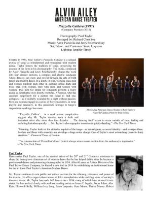 Piazzolla Caldera (1997) (Company Premiere 2015)