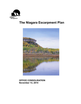 The Niagara Escarpment Plan