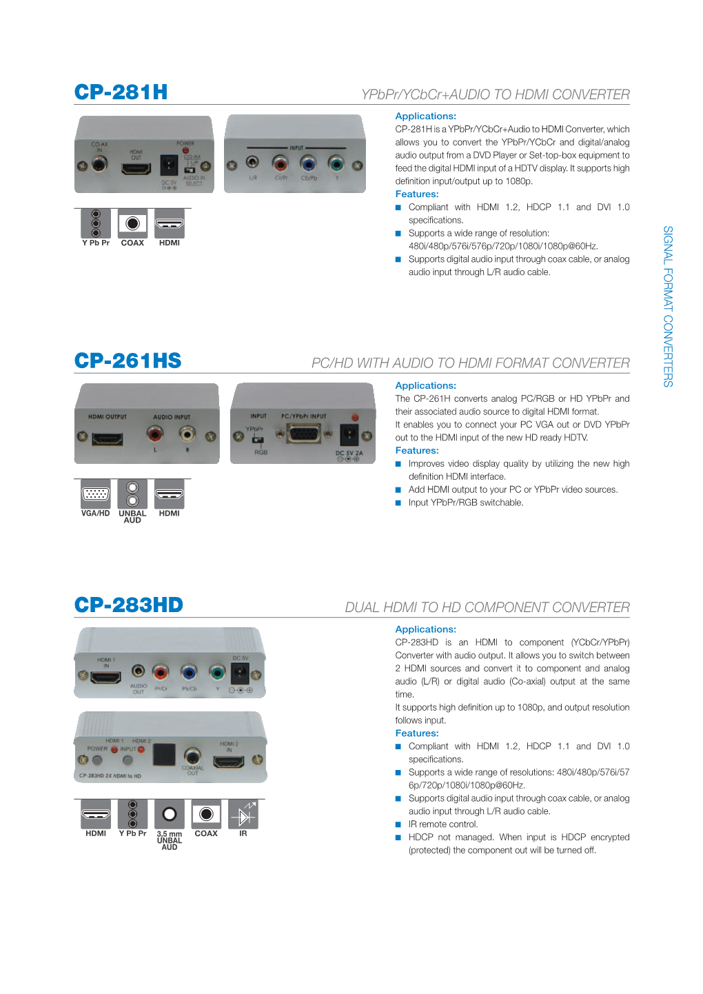 CP281H-Ic CP261HS-Ic CP283HD-Ic