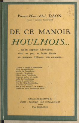 De Ce Manoir Ho Ulmois