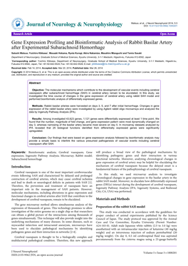 Gene Expression Profiling and Bioinformatic Analysis of Rabbit