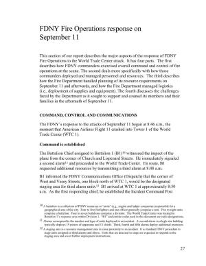 FDNY Fire Operations Response on September 11