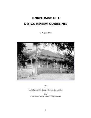 Mokelumne Hill Design Review Guidelines