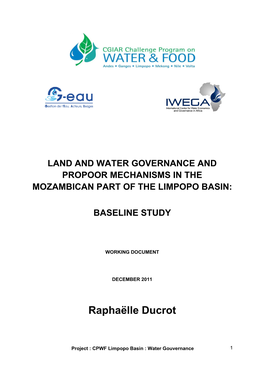 RDUCROT Baseline Report Limpopo Mozambique