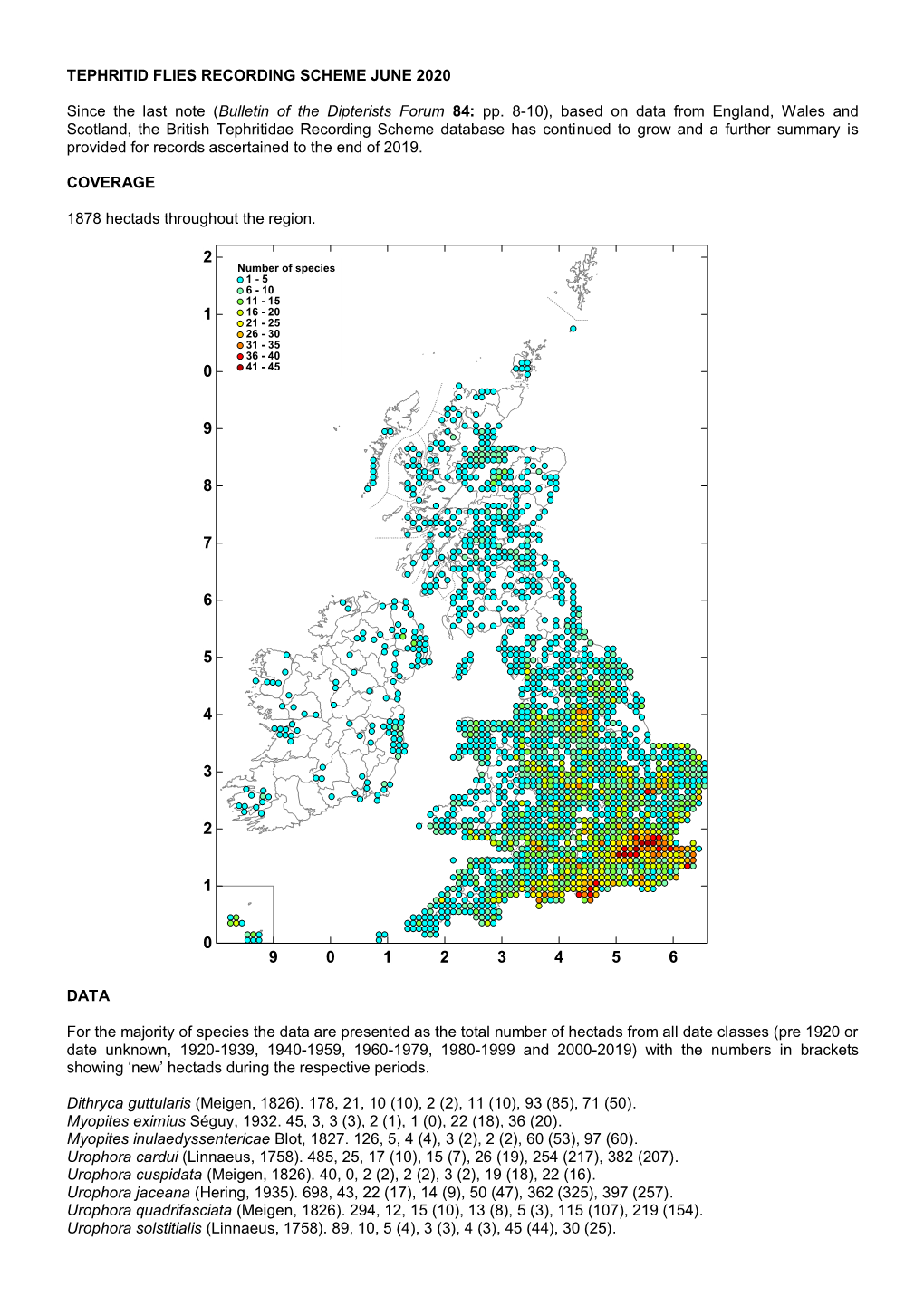 Tephritid Flies Recording Scheme June 2020