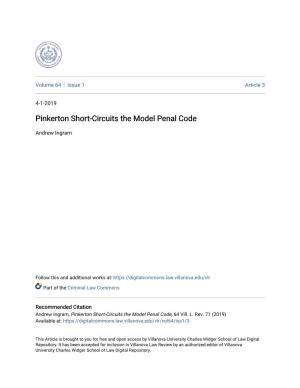 Pinkerton Short-Circuits the Model Penal Code