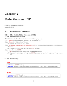 Chapter 2 Reductions and NP