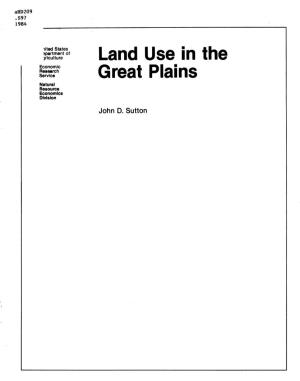 Land Use in the Great Plains