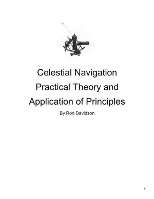 Celestial Navigation Practical Theory and Application of Principles