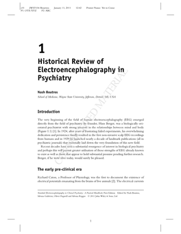 1 Historical Review of Electroencephalography in Psychiatry