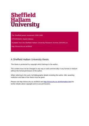 A Sheffield Hallam University Thesis