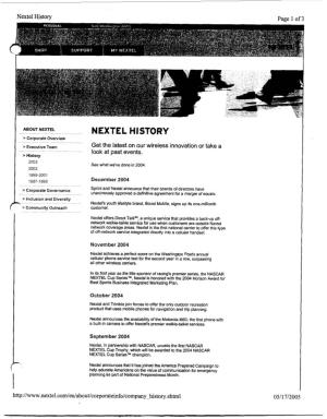 Nextel History Page 1 of 3