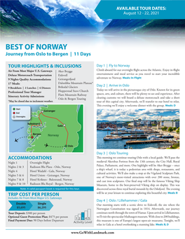 BEST of NORWAY Journey from Oslo to Bergen | 11 Days