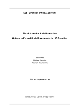 Options to Expand Social Investments in 187 Countries