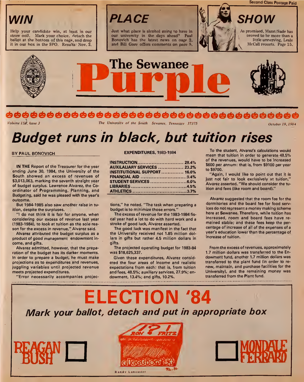 Sewanee Purple,1984