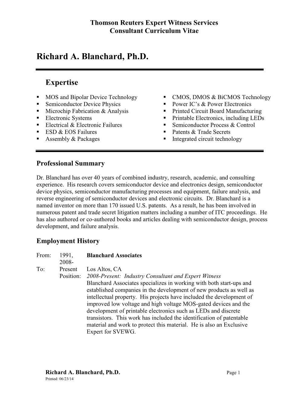 Dr. Richard Blanchard