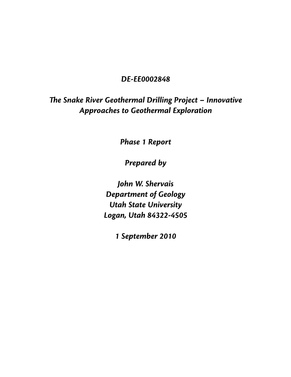 DE-EE0002848 E Snake River Geothermal Drilling Project