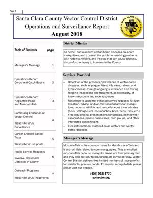 Operations and Disease Surveillance Report