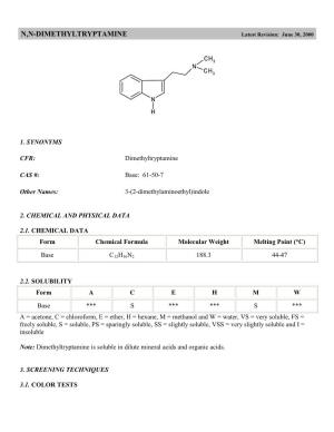 N,N-Dimethyltryptamine (DMT)