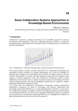 Some Collaborative Systems Approaches in Knowledge-Based Environments