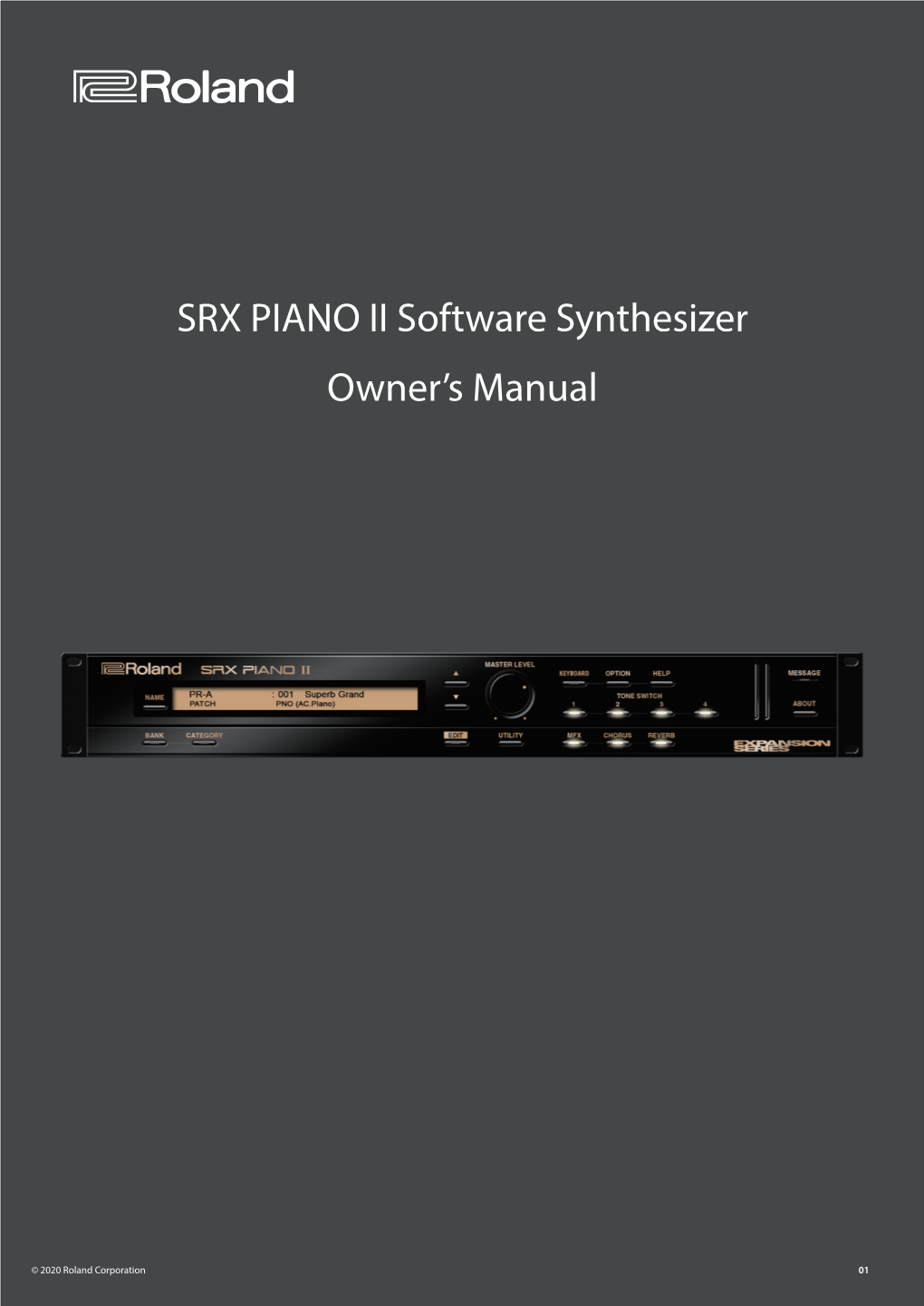 SRX PIANO II Software Synthesizer Owner's Manual