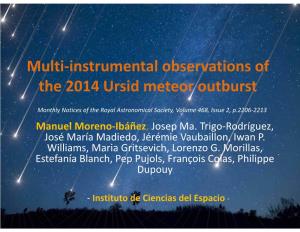 Multi-Instrumental Observations of the 2014 Ursid Meteor Outburst