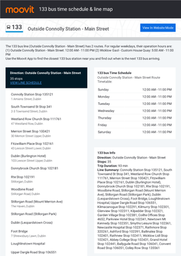 133 Bus Time Schedule & Line Route