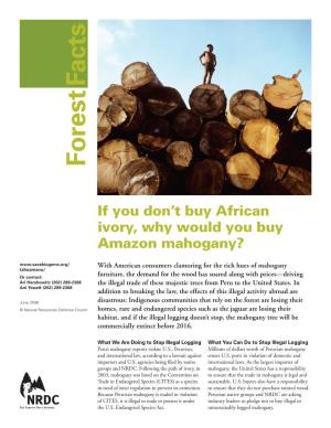 NRDC Fact Sheet: Amazon Mahogany