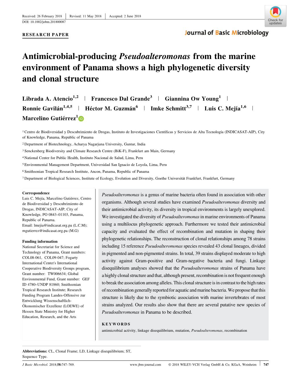 Antimicrobial‐Producing Pseudoalteromonas From