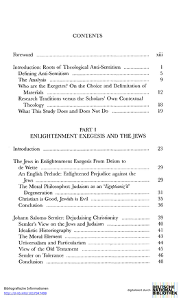 CONTENTS Foreword Xiii Introduction: Roots of Theological