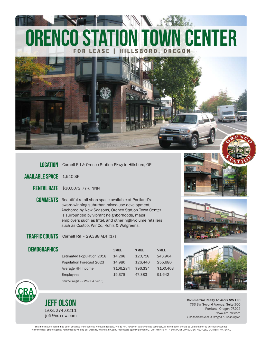 Orenco Station Town Center for Lease | Hillsboro, Oregon