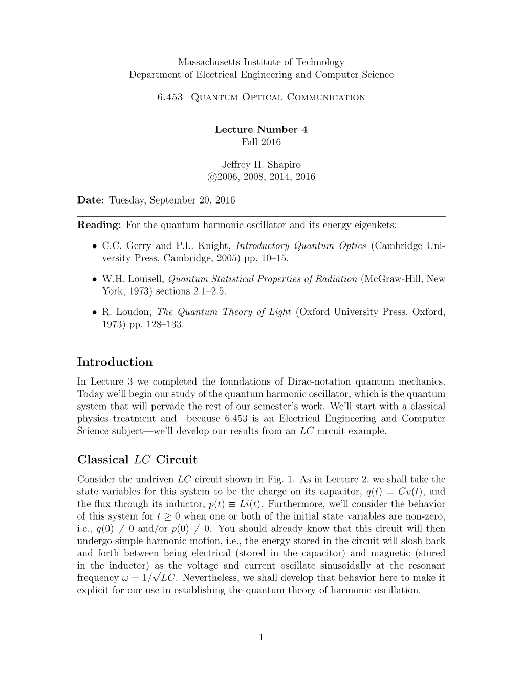 6.453 Quantum Optical Communication Reading 4