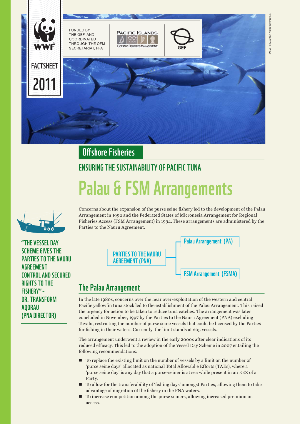 Palau & FSM Arrangements