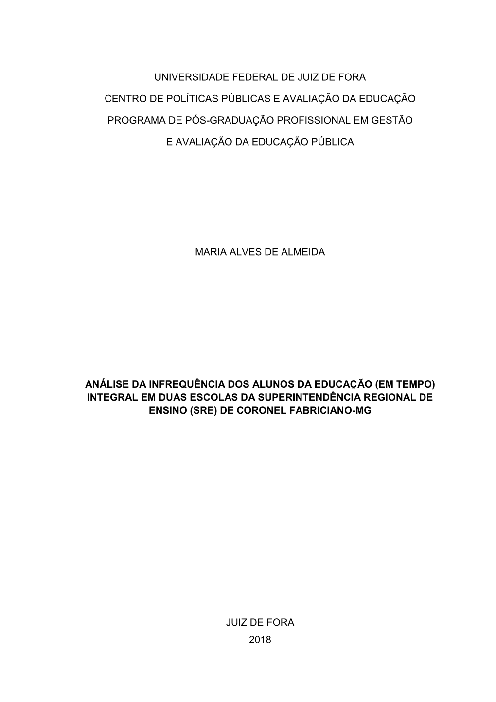 Universidade Federal De Juiz De Fora Centro De Políticas