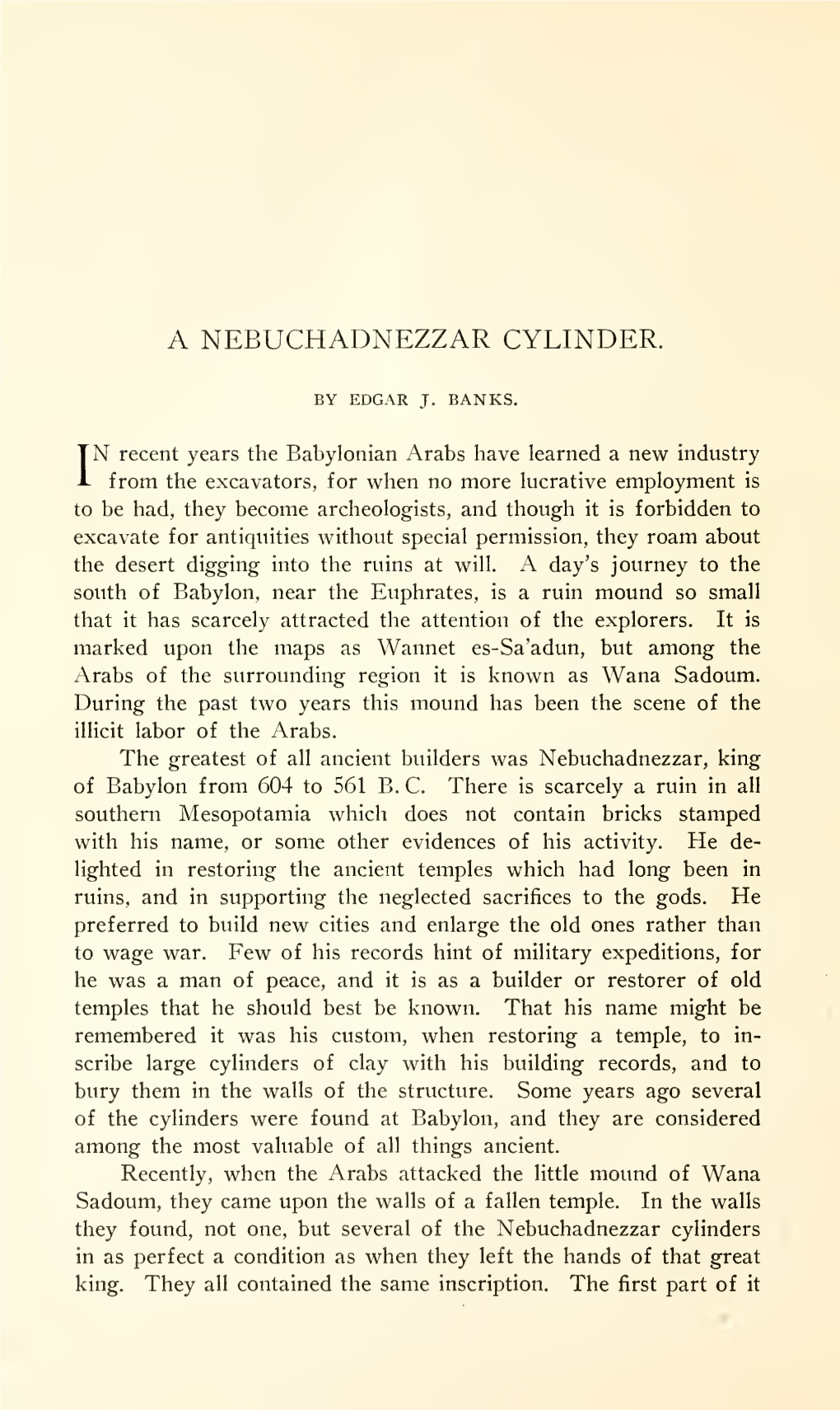 A Nebuchadnezzar Cylinder (With Illustrations)