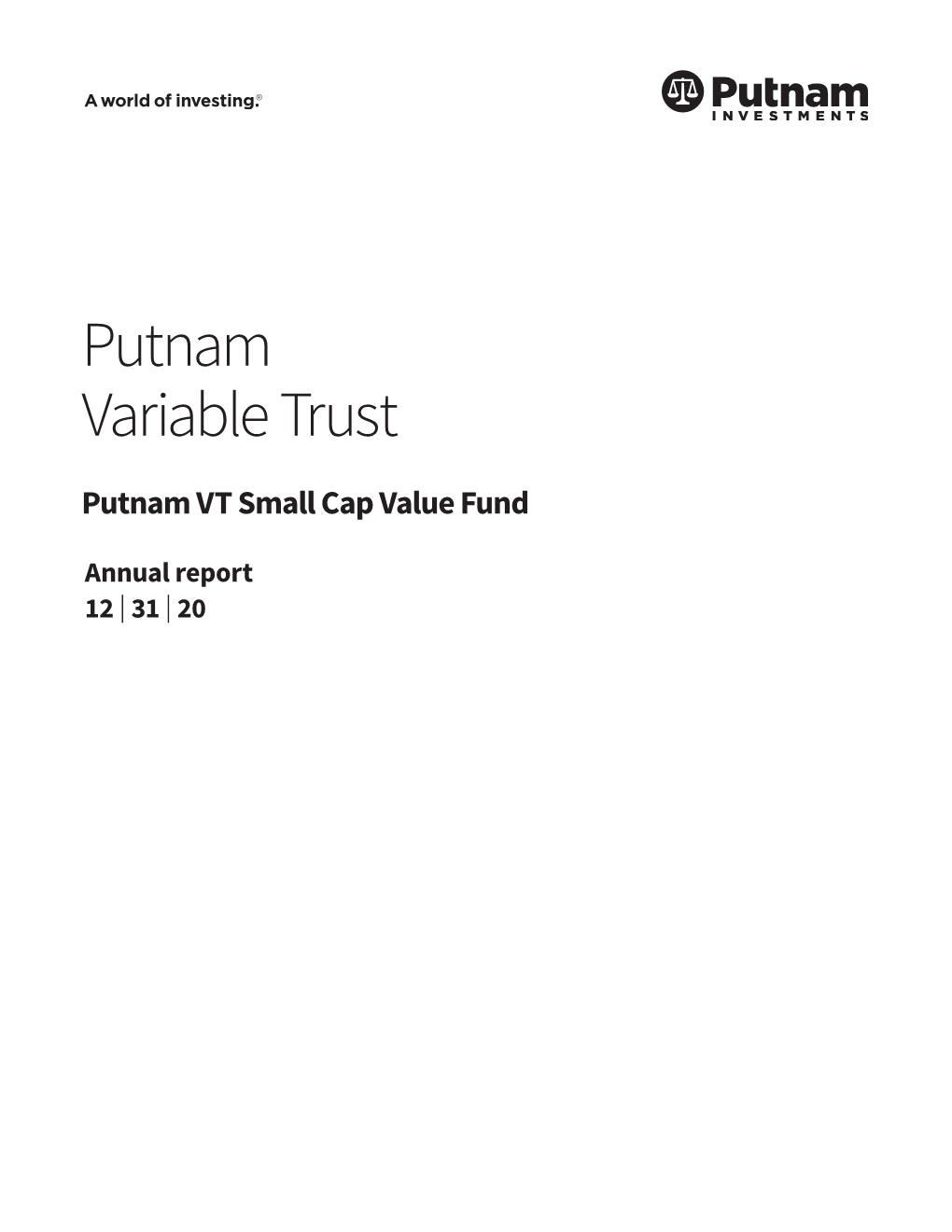 Putnam VT Small Cap Value Fund