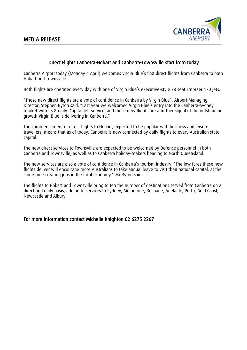 Media Release Media Release